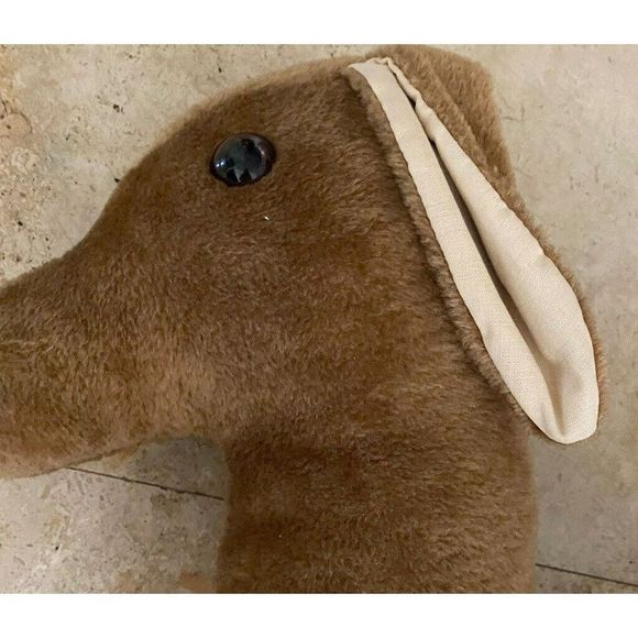 Vintage Llama Alpaca Plush Animal Large 21" long Jumbo Plush marble eyes - Picture 6 of 12